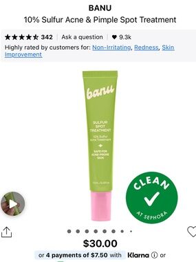 Banu 10% Sulfur Spot Treatment